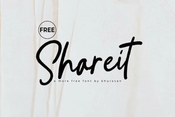 Shareit Script Font – Handwritten creative asset
