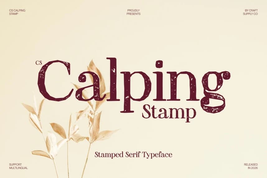 CS Calping Stamp Font – Serif creative asset