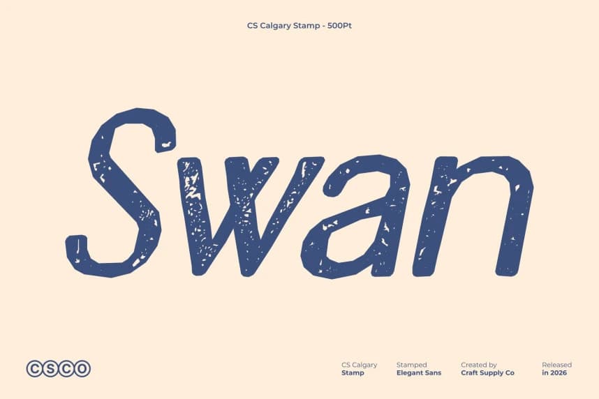 CS Calgary Stamp Font – Sans Serif creative asset