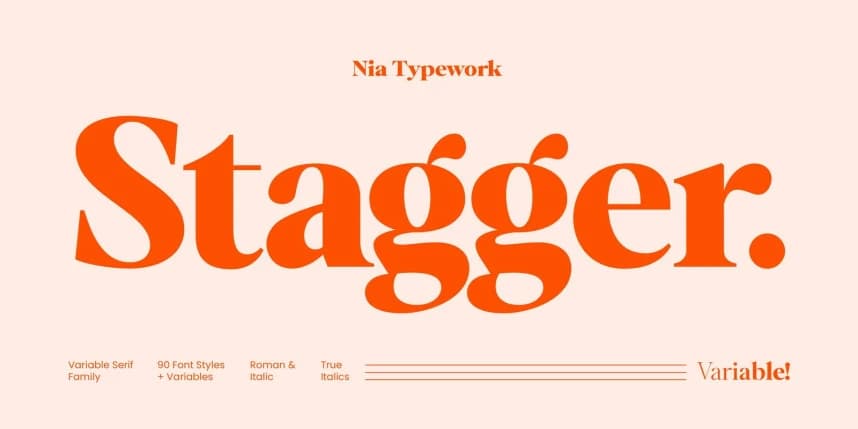 Stagger Font Family – Serif creative asset