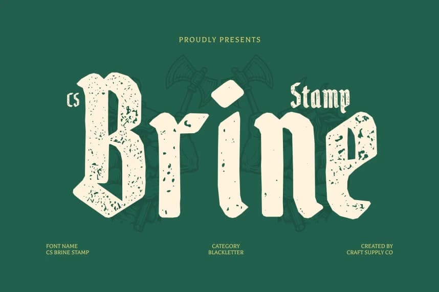 CS Brine Stamp Font – Görüntü creative asset