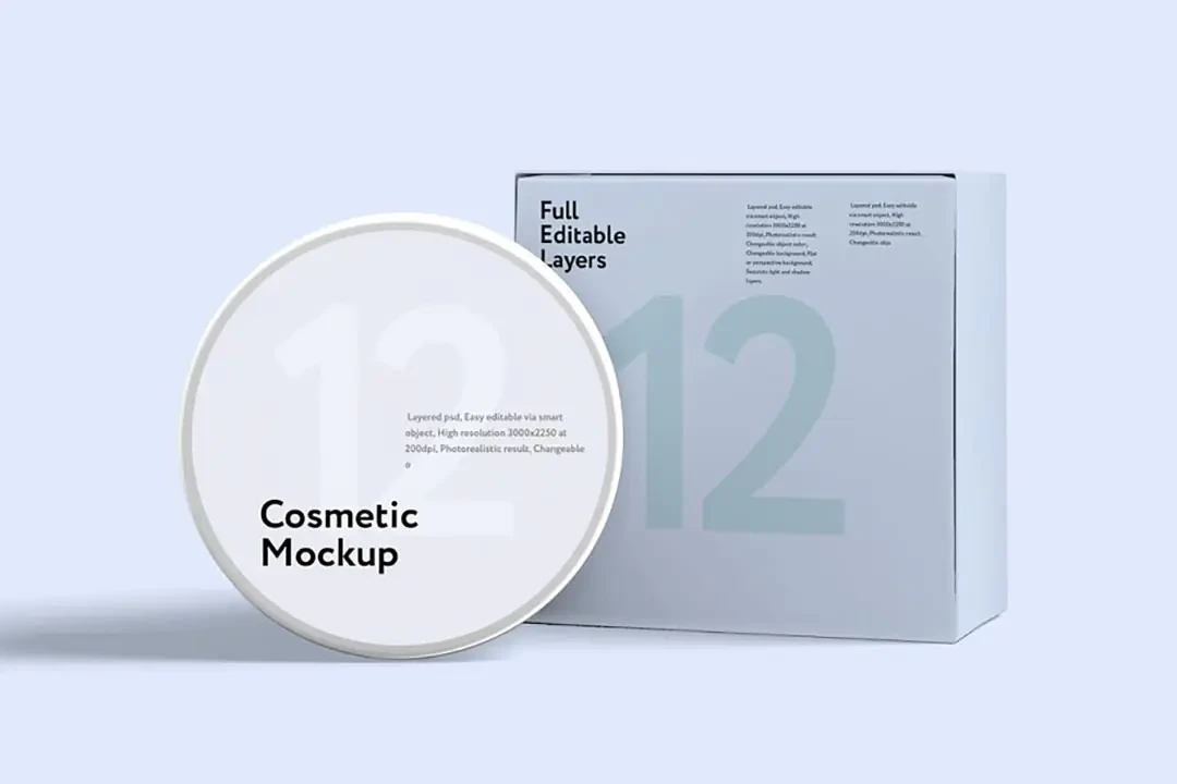 Kozmetik Paket Mockup Örneği Ücretsiz PSD – Mockuplar creative asset