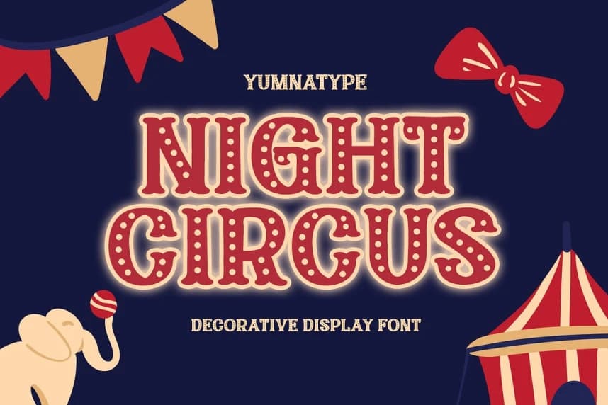 Night Circus Font – Display creative asset