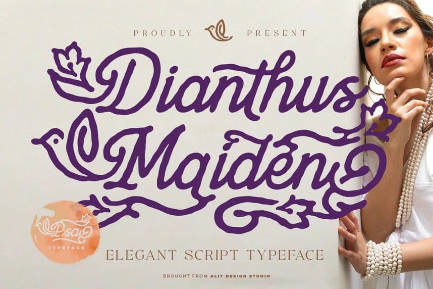 Dianthus Maiden Font – Script creative asset