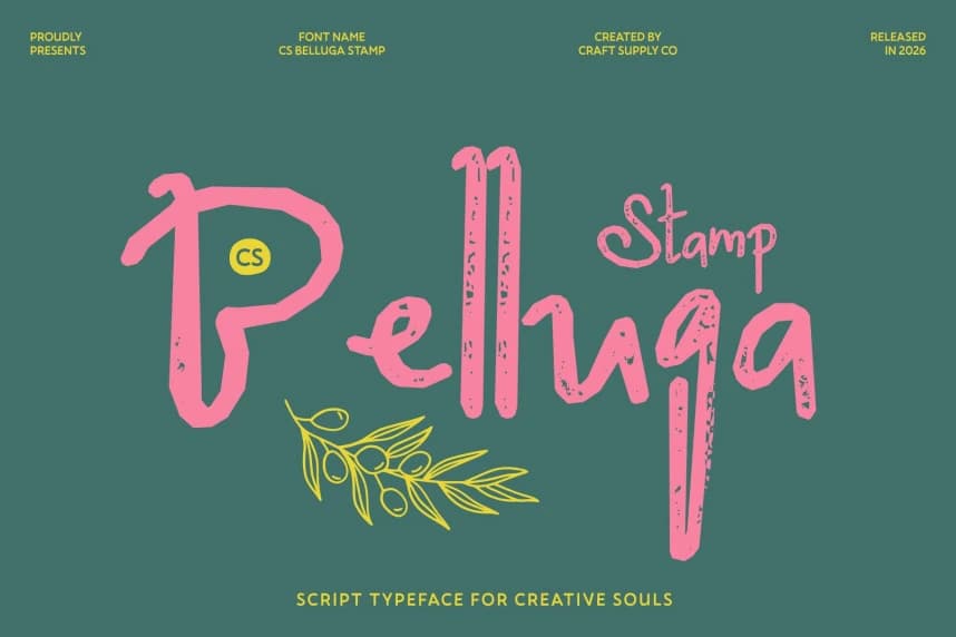 CS Belluga Stamp Font