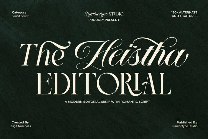 LT The Heistha Editoryal Font Çifti – Script creative asset