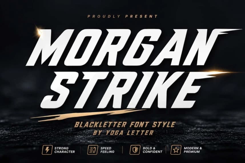 Morgan Strike Font – Görüntü creative asset