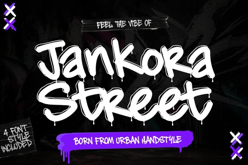 Jankora Street Font – Display creative asset