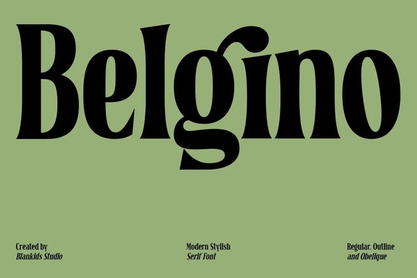 Belgino Font – Serif Yazı Tipi creative asset