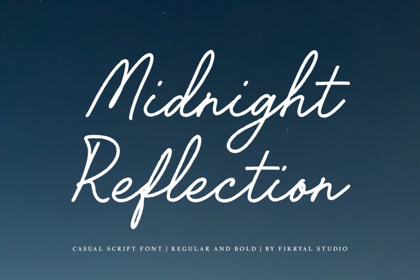 Midnight Reflection – Casual Script Font