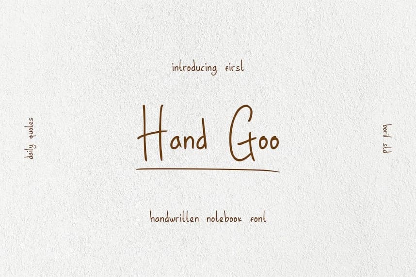 Hand Goo – El Yazısı Not Fontu