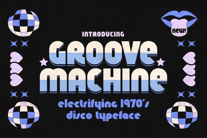Groove Machine Font – Display creative asset