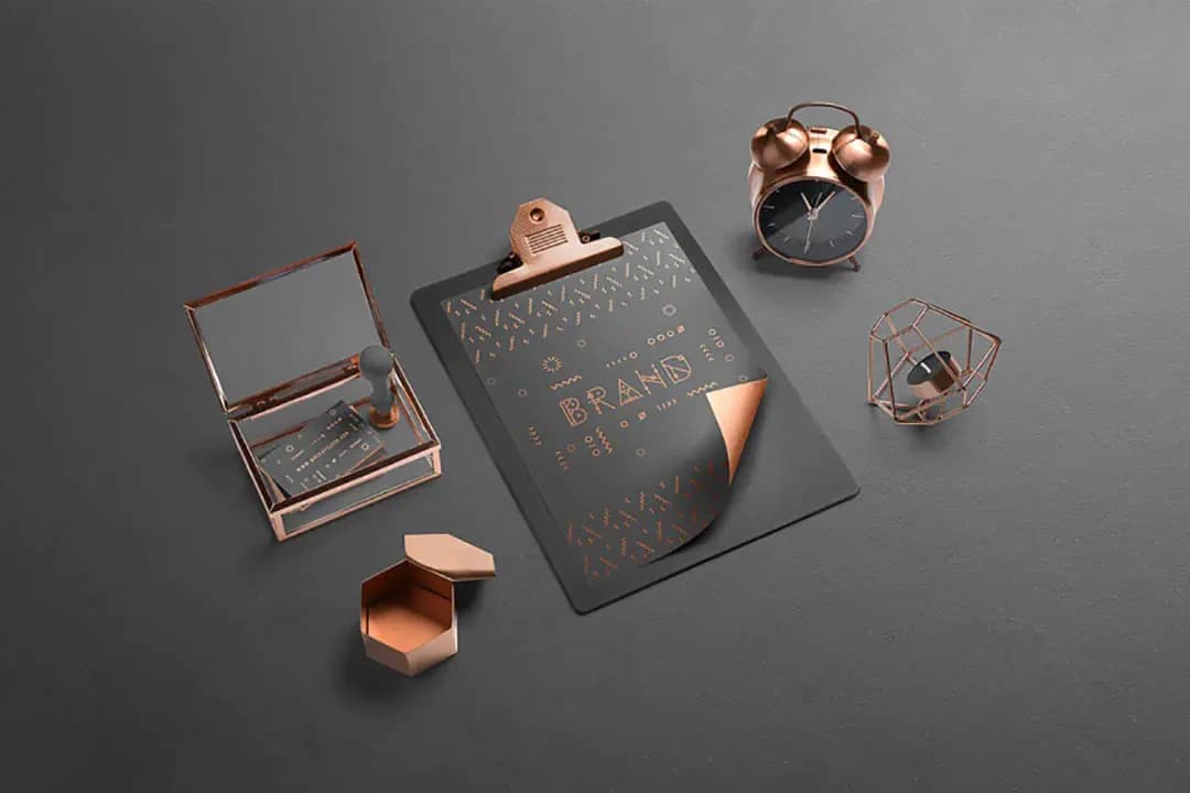 Isometric Branding Mockup Free Scene – Mockups creative asset