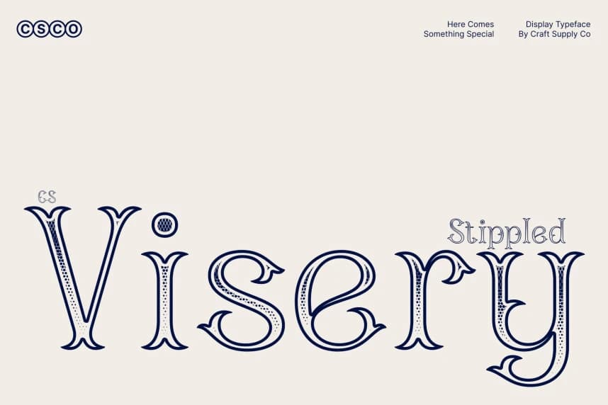 CS Visery Stippled Yazı Tipi – Görüntü creative asset