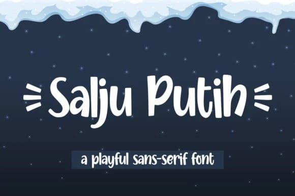 Salju Putih Font – Görüntü creative asset