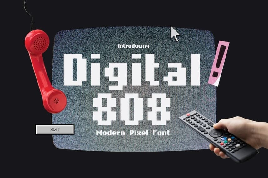 Digital 808 Yazı Tipi – Görüntü creative asset