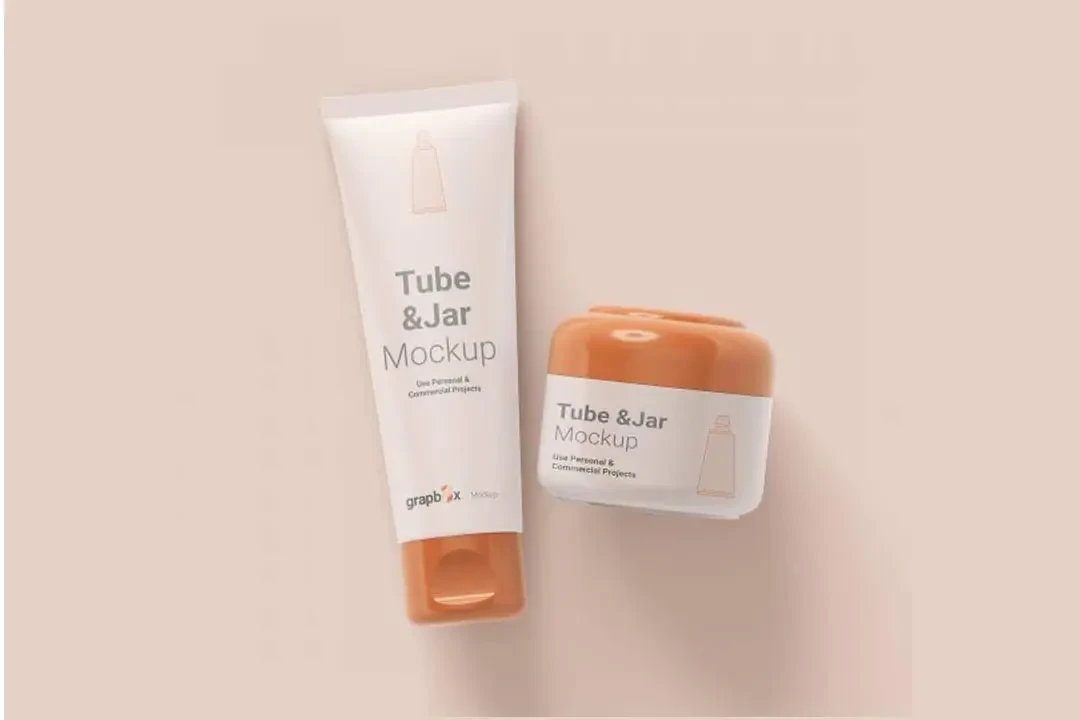 Kozmetik Tüpü ve Kavanoz Mockup – Mockuplar creative asset