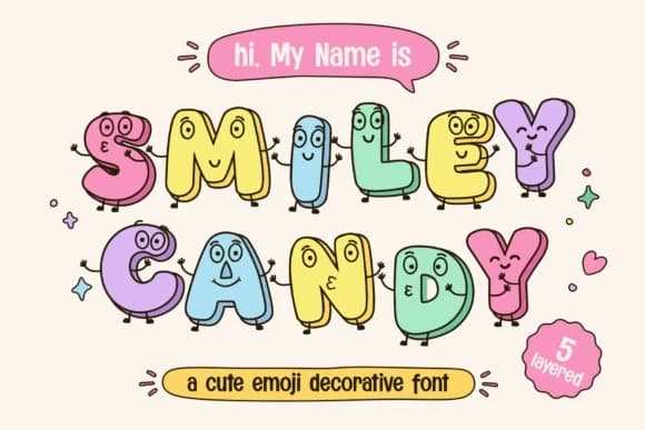 Smiley Candy Yazı Tipi – Görüntü creative asset