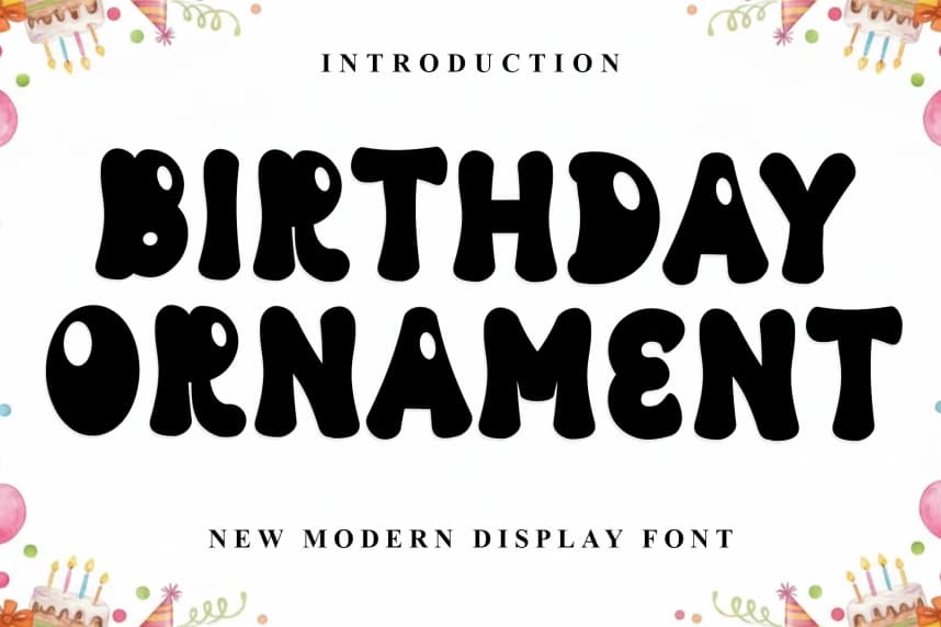 Birthday Ornament Script Font