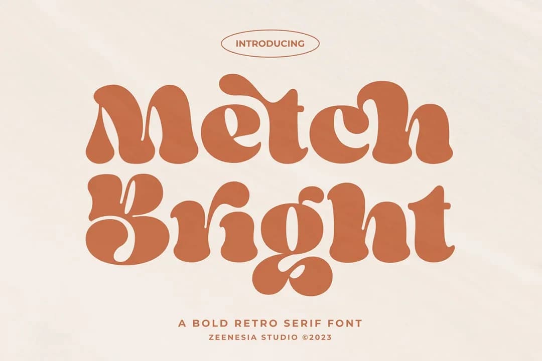 Metch Bright – A Retro Bold Font – Serif creative asset