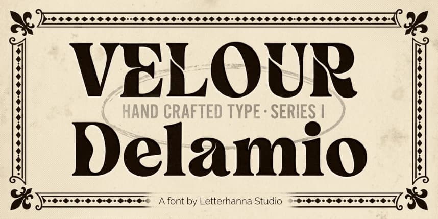 Velour Delamio Font – Görüntü creative asset