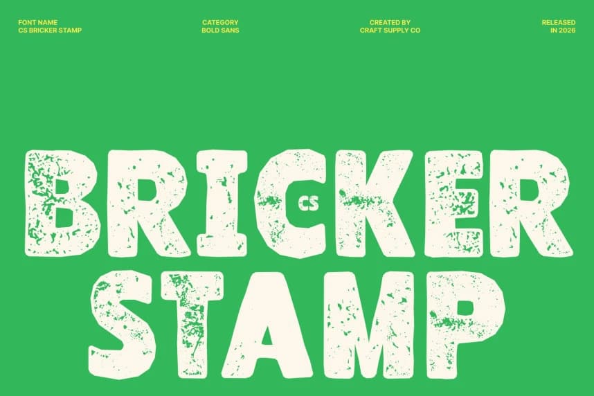 CS Bricker Stamp Font – Görüntü creative asset