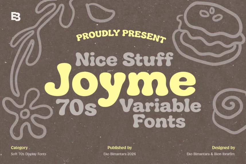 Joyme Retro Yazı Tipi – Görüntü creative asset