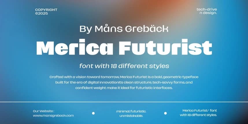 Merica Futurist Font Family