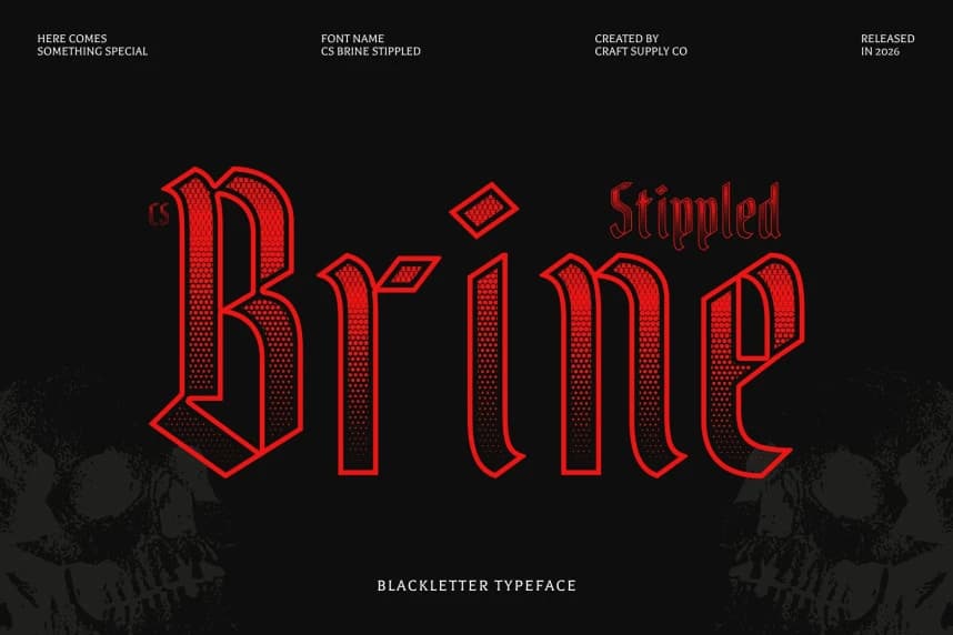 CS Brine Stippled Font – Görüntü creative asset