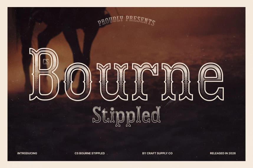 CS Bourne Stippled Yazı Tipi – Görüntü creative asset