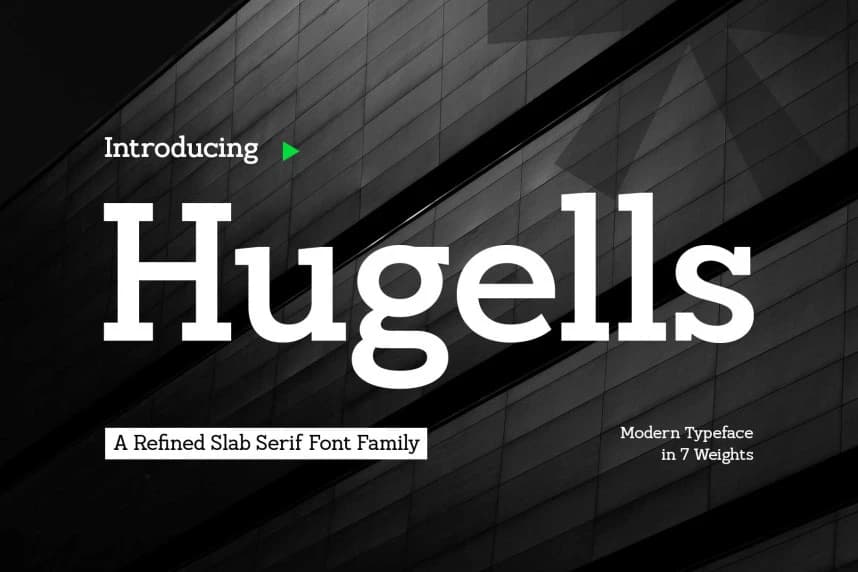 Hugells Font – Serif Yazı Tipi creative asset