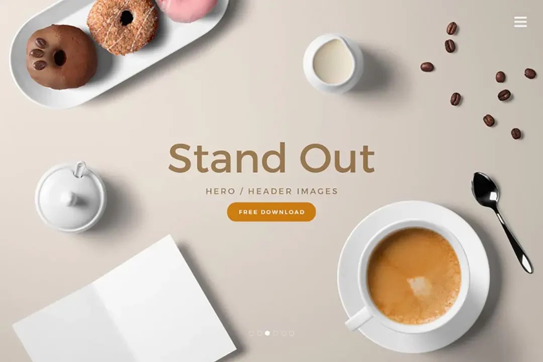 Kitchen Ready Header Free Scene PSD – Mockups creative asset
