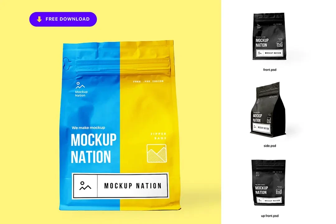 Zipper Bag Mockup Free PSD – Mockups creative asset