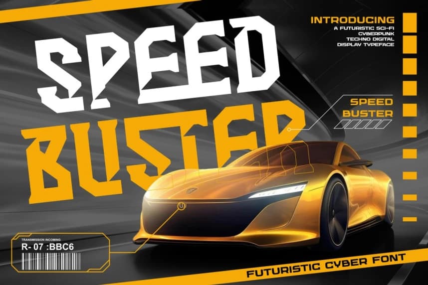 Speed Buster Font – Görüntü creative asset