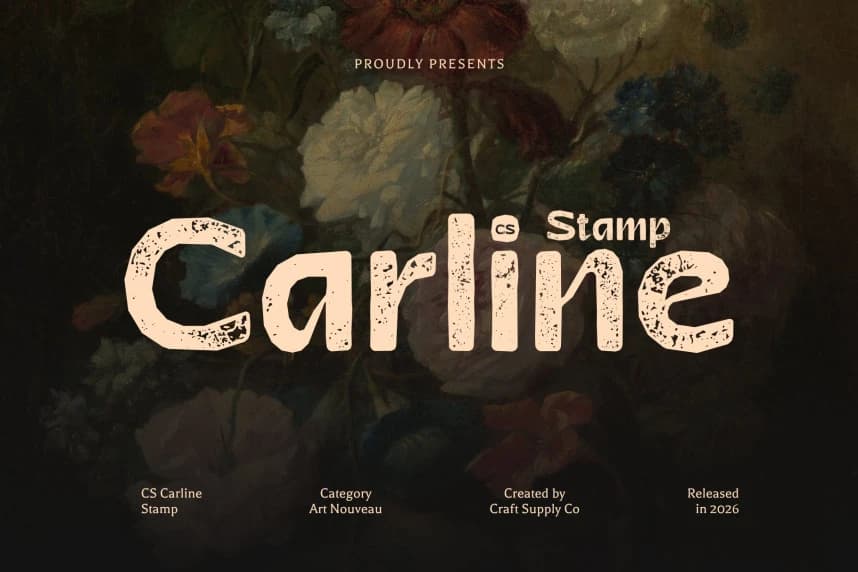 CS Carline Stamp Font – Görüntü creative asset