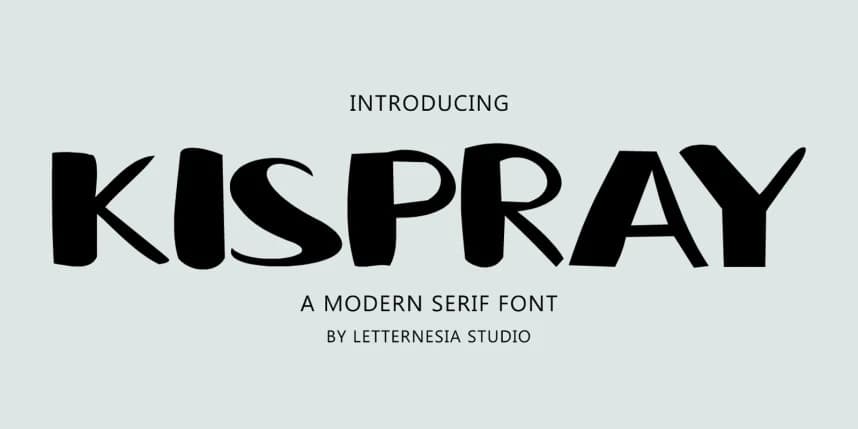 Kispray Display Font – Display creative asset