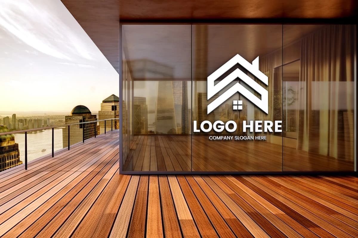 Free 3D Glass Logo Mockup for Creative Design (PSD)