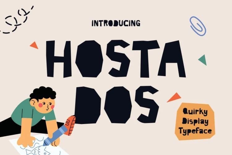 Hostados Display Font – Display creative asset