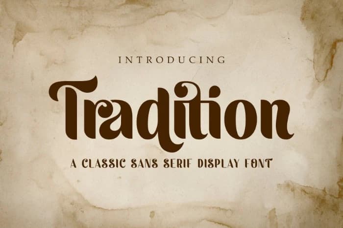 Tradition Yazı Tipi – Görüntü creative asset