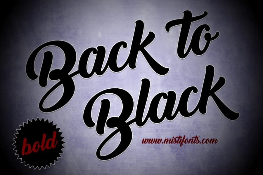 Back to Black Demo Font – Fonts creative asset