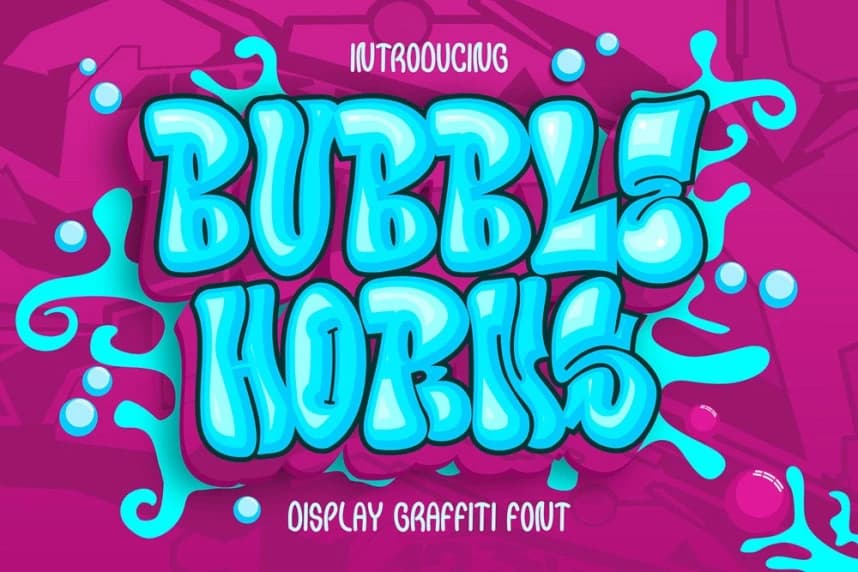 Bubble Horns Font – Display creative asset