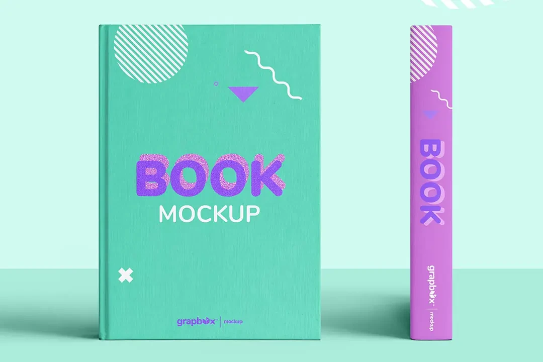 Sert Kapaklı Kitap Mockup Ücretsiz PSD – Mockuplar creative asset