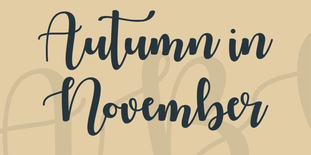 Autumn in November Font – Fonts creative asset