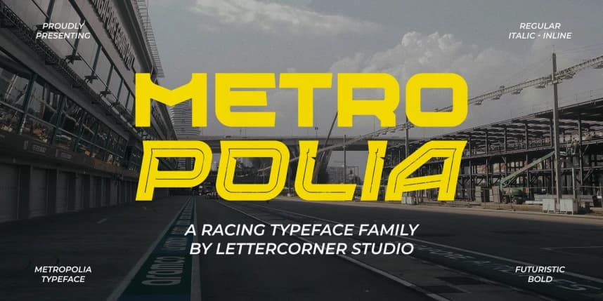 Metropolia – Racing Typeface