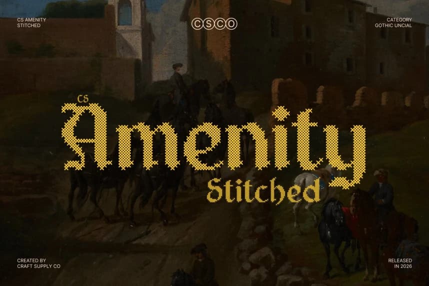 CS Amenity Stitched Typeface – Görüntü creative asset
