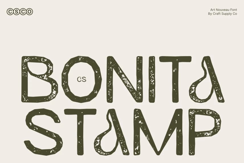 CS Bonita Stamp Font