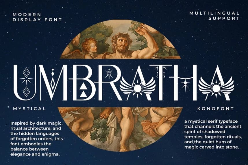 Umbratha Font – Display creative asset
