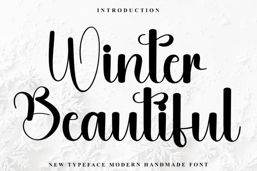 Winter Beautiful – Casual Handwritten Script Font – Handwritten creative asset
