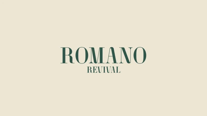 Romano Revival Font – Serif creative asset