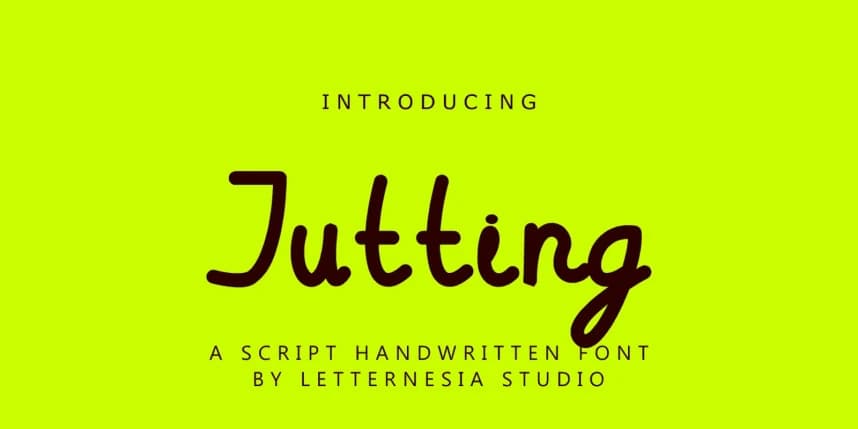 Jutting Script Font